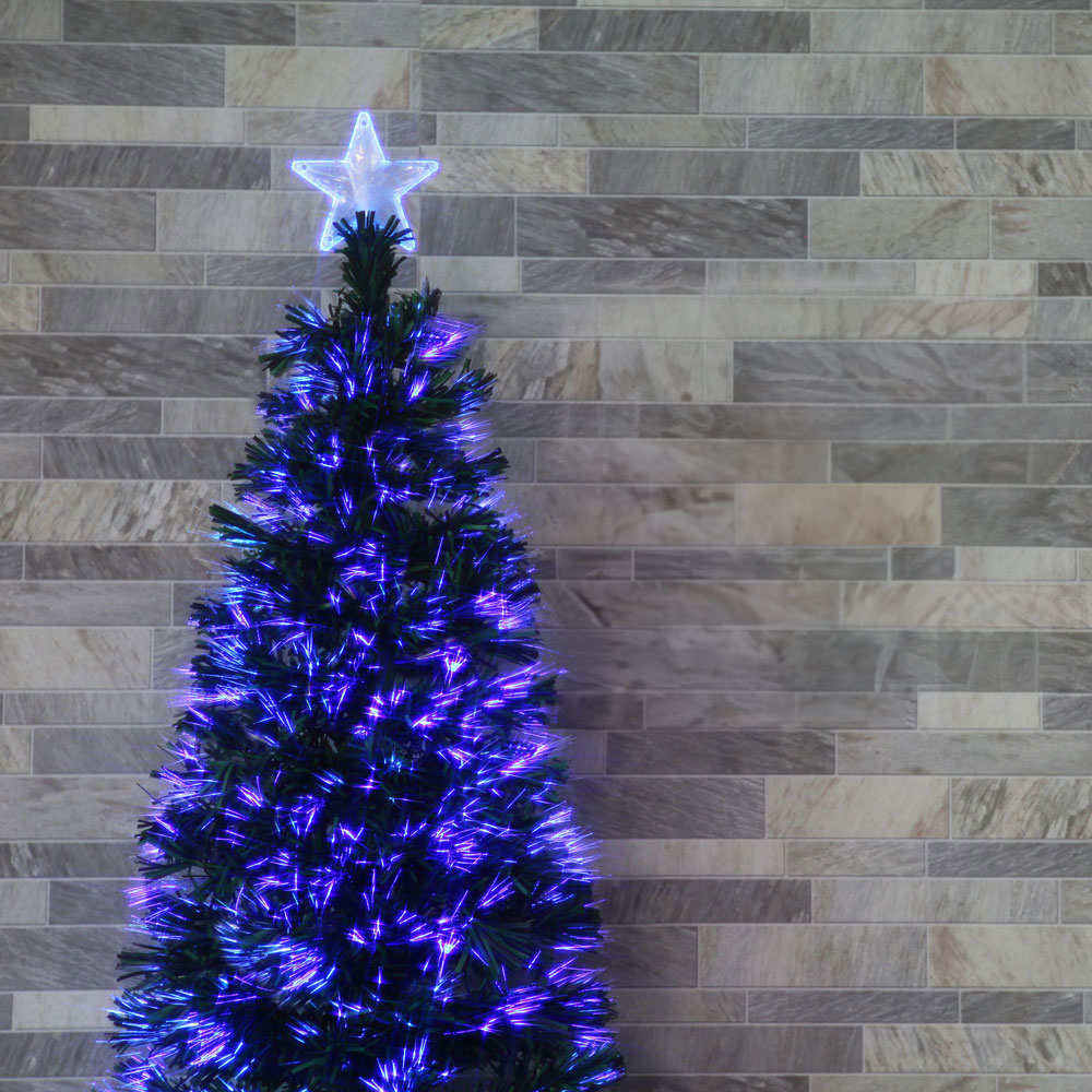 クリスマスデコレーション クリスマスに高輝度LEDホワイトファイバーツリー180cm - 1